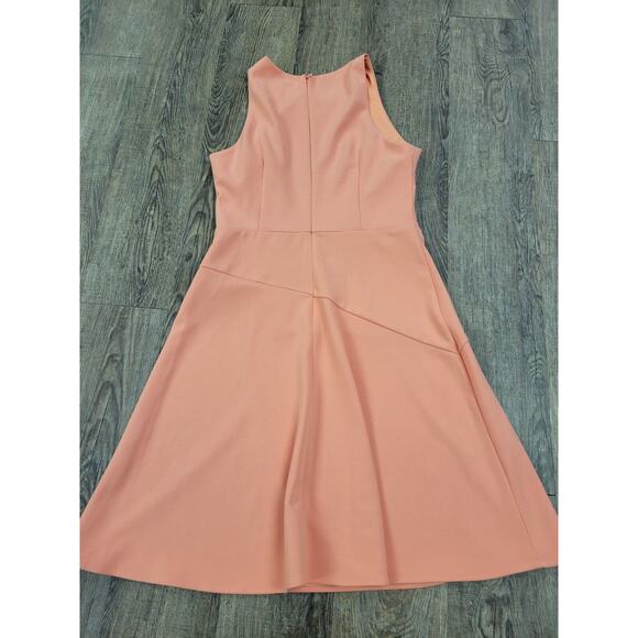 Betsey Johnson Faux Wrap Coral A-Line Dress Dreamsicle Orange Sleeveless Size 4 - Picture 4 of 4